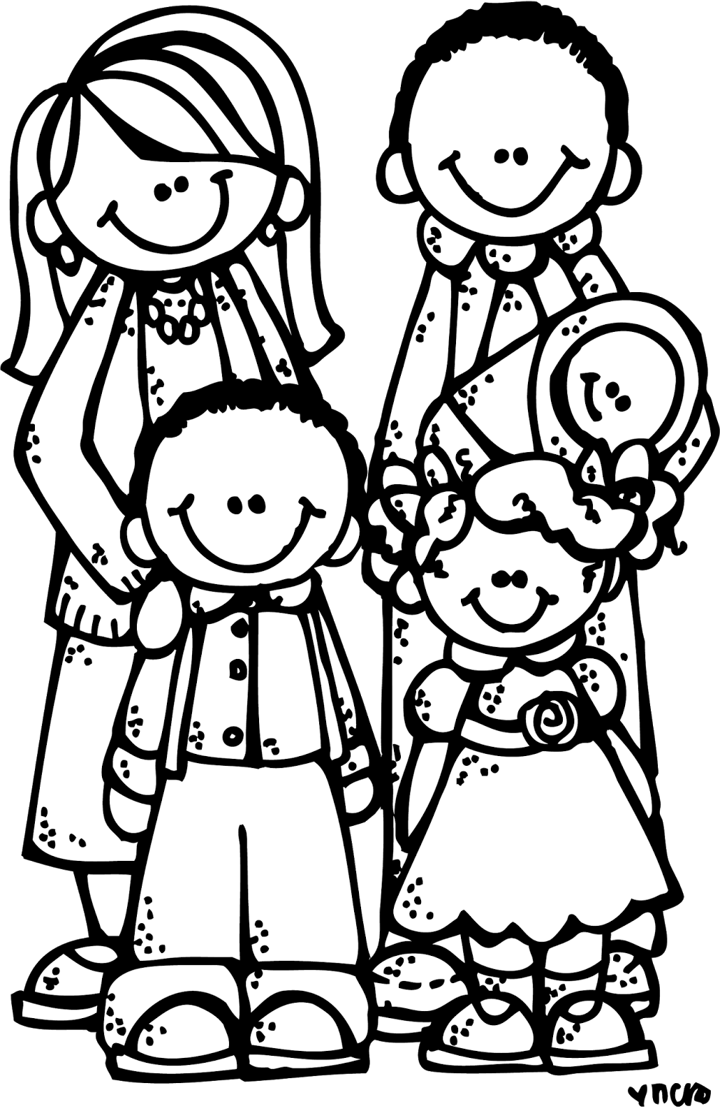 Family  black and white family clipart black and white clipartfest
