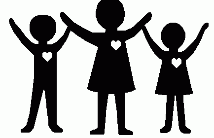 Family  black and white happy family black and white clipart