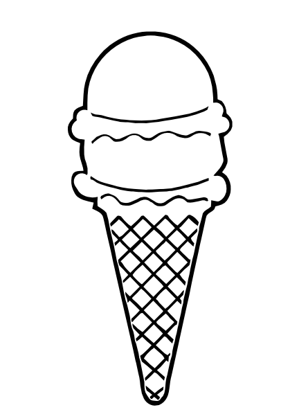 Ice cream  black and white black and white ice cream clipart 2
