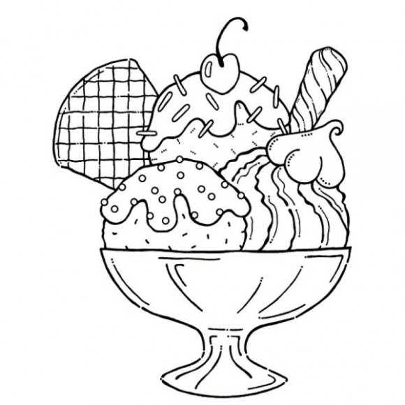 Ice cream  black and white ice cream sundae bowl clipart black and white clipartfest