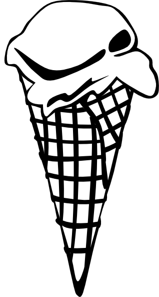 Ice cream  black and white ice cream sundae clipart black and white free