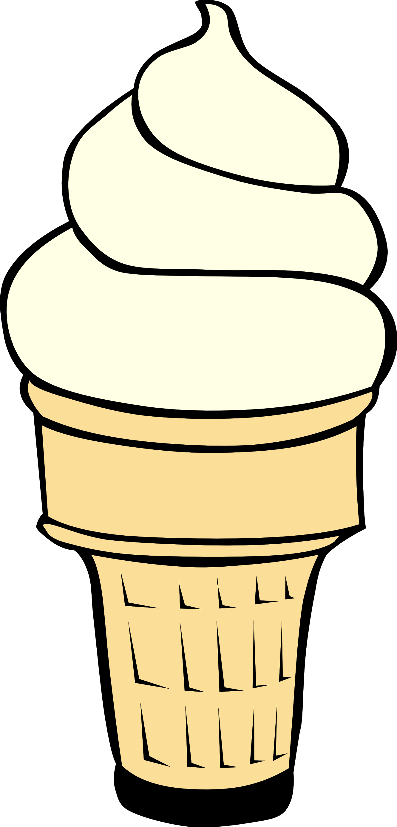 Ice cream  black and white melting ice cream cone clipart black and white clipartfest 3