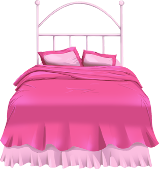 Make bed the little girl making bed clipart