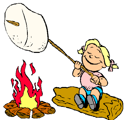 Marshmallow campfire clip art hostted