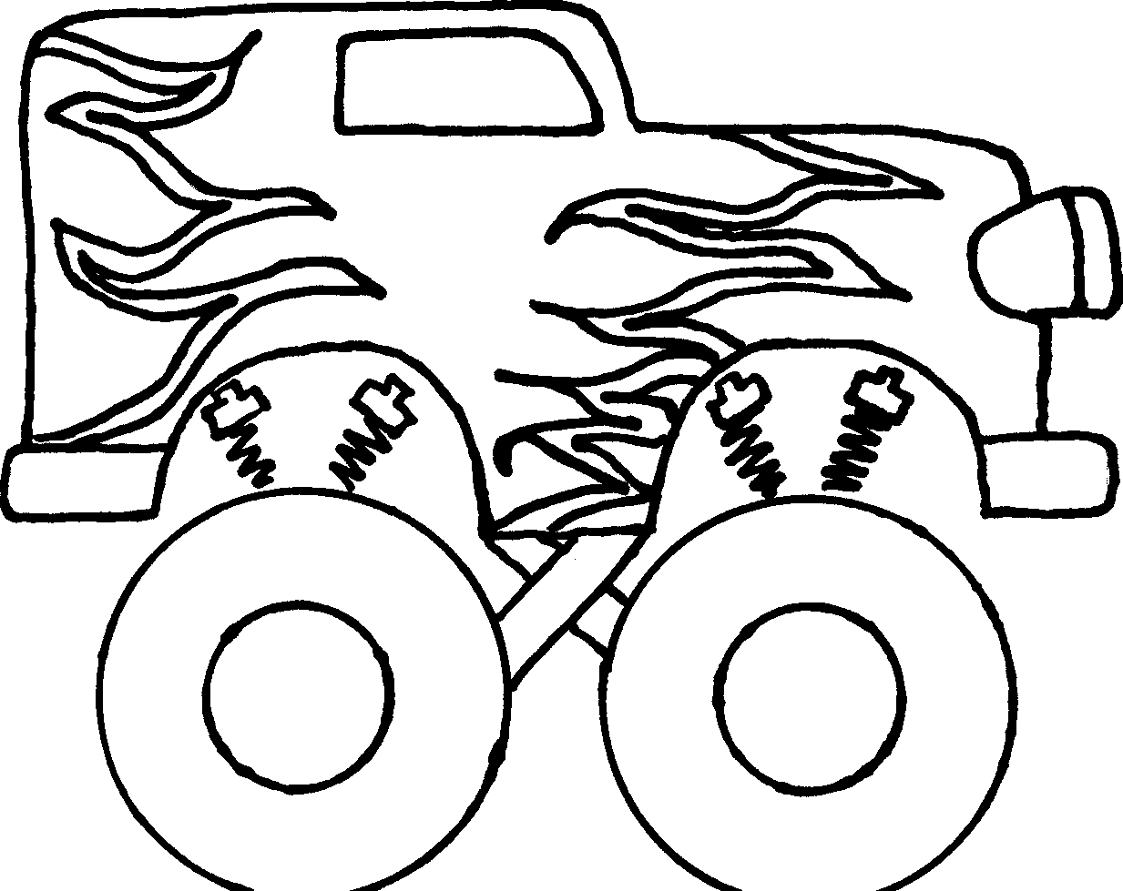 Monster truck clipart black and white free 3