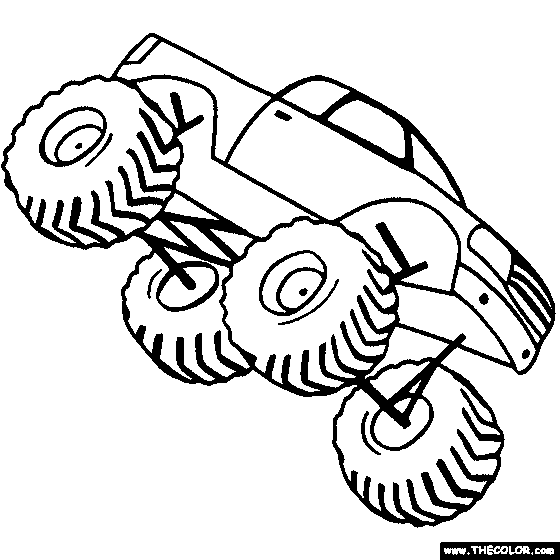 Monster truck clipart black and white free 4