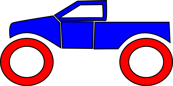 Monster truck clipart black and white free