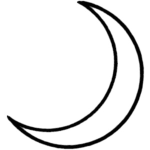 Moon  black and white crescent moon black and white clipart