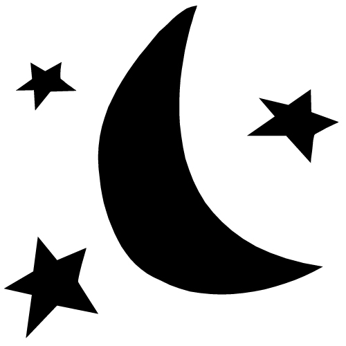 Moon  black and white photos of moon and stars outline clip art black white 2
