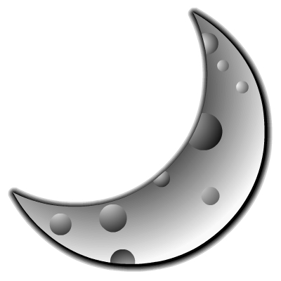 Moon  black and white the man in moon clipart