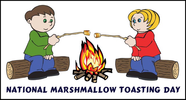 National marshmallow toasting day clip art