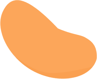 Orange jelly bean clip art image