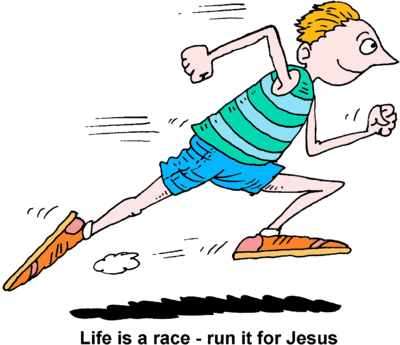 Person running clipart image