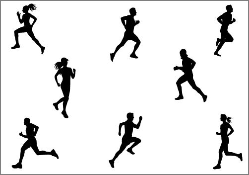 Person running silhouette clip art and marathon running on