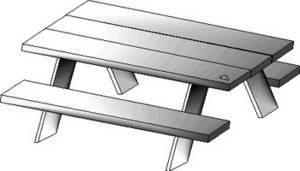 Picnic table clipart black and white clipartfest 2