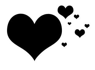 Picture of a black heart clipart