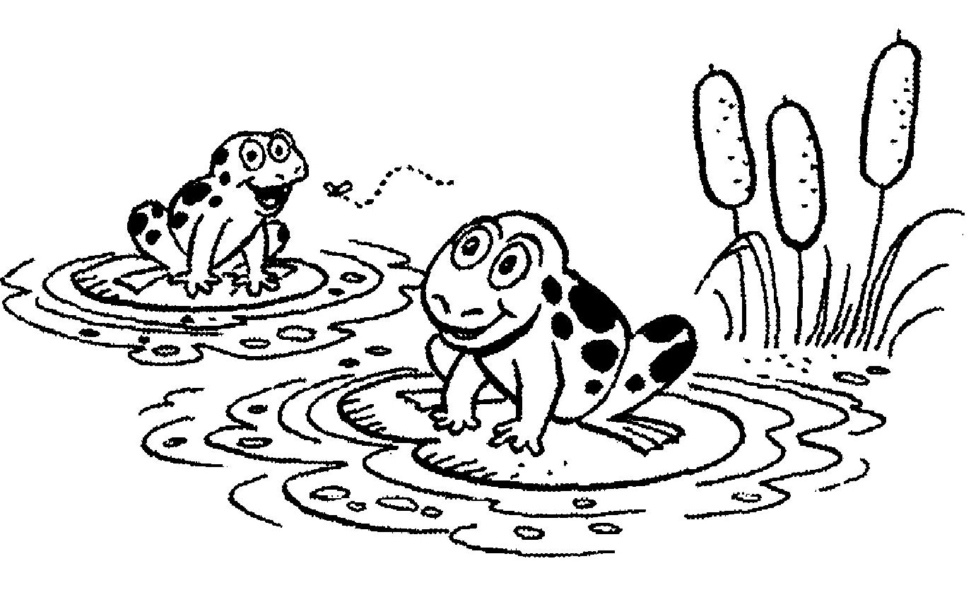 Pond clipart black and white