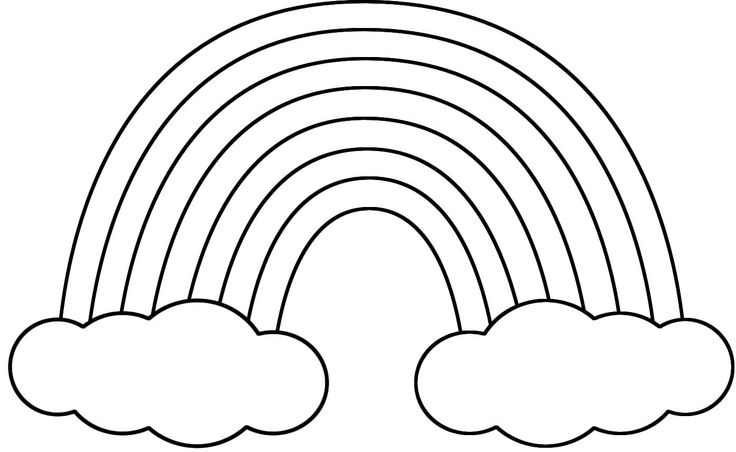 Rainbow  black and white black and white rainbow outline free clipart images