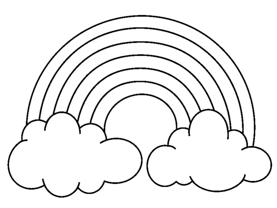 Rainbow  black and white photos of coloring pictures of rainbows without clouds clip art