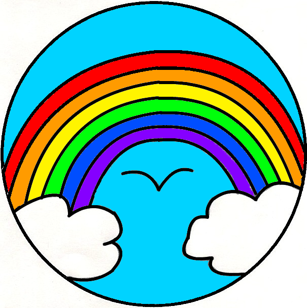 Rainbow  black and white rainbow clipart black and white clipart 2