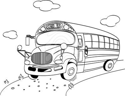 School bus  black and white bus clipart black and white 3