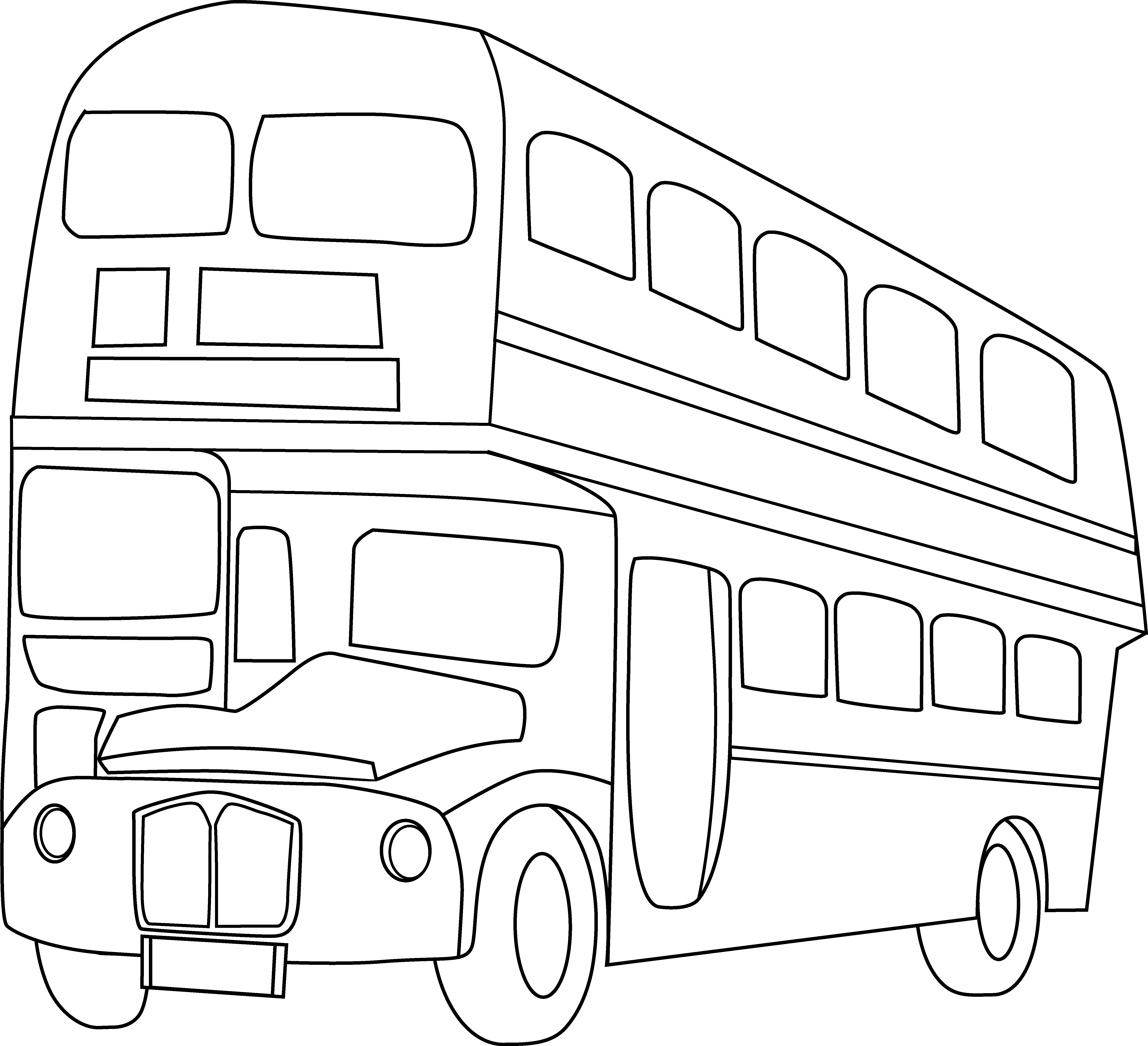 School bus  black and white double decker bus clipart black and white clipartfest