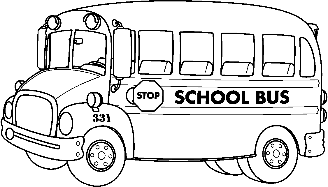 School bus  black and white school bus black and white clipart