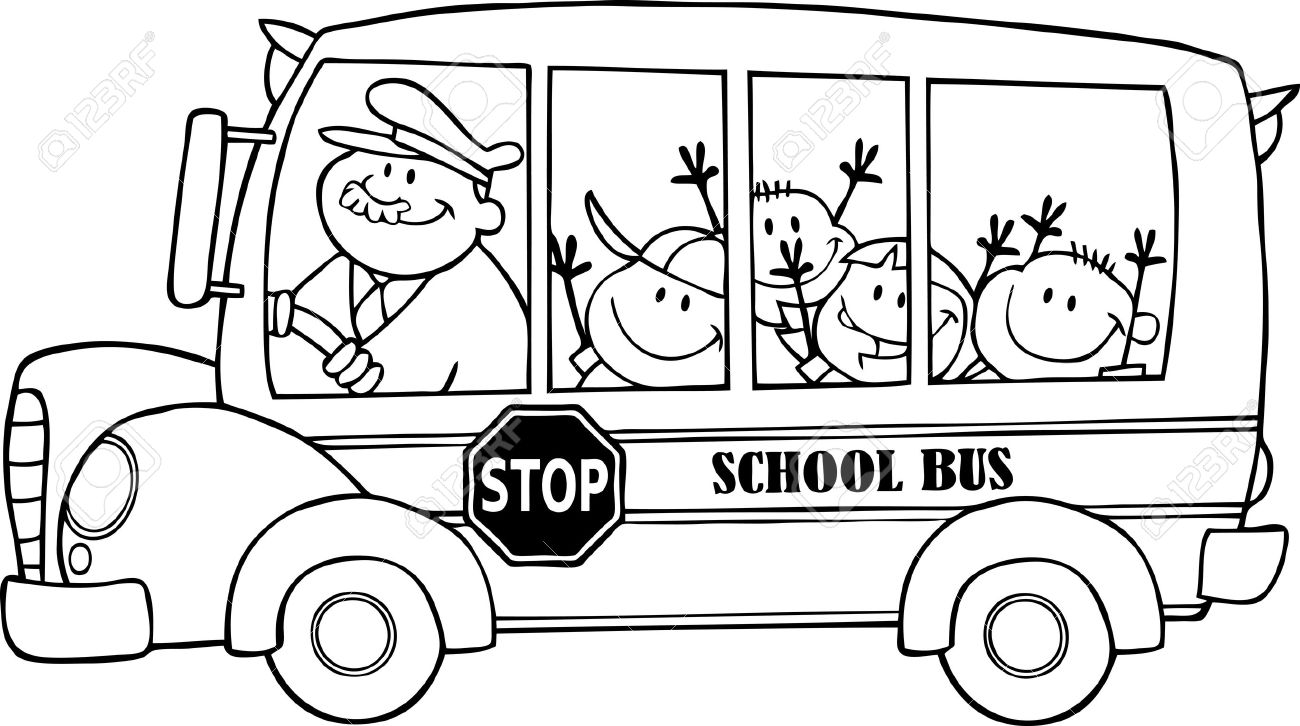 School bus  black and white school bus clipart black and white