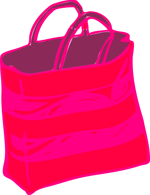 Shopping bags pink shopping bag clipart