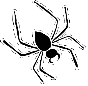 Spider  black and white free halloween spider clipart clip art