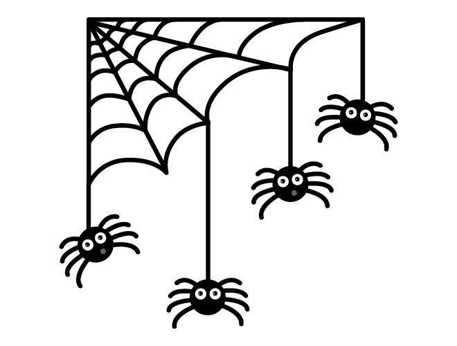 Spider  black and white halloween spider clipart 2