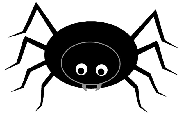 Spider  black and white spider clipart 4