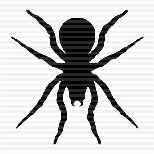 Spider  black and white spider clipart five isolated by