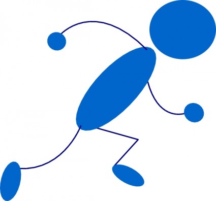 Stick person running clipart free images 2