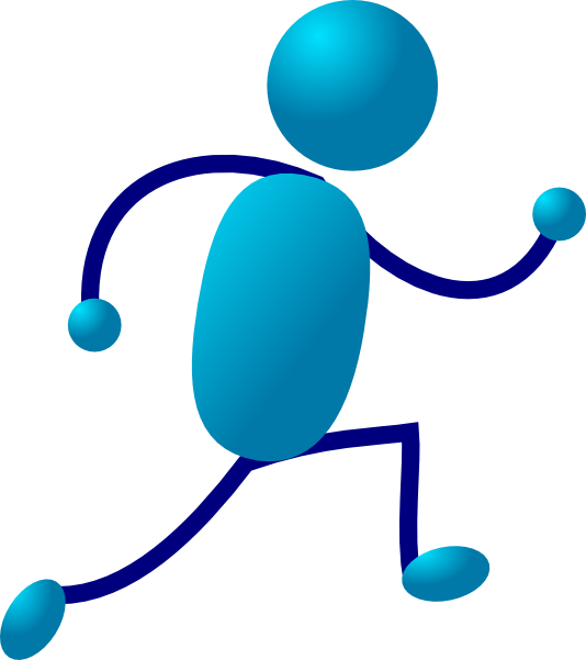 Stick person running clipart free images 6