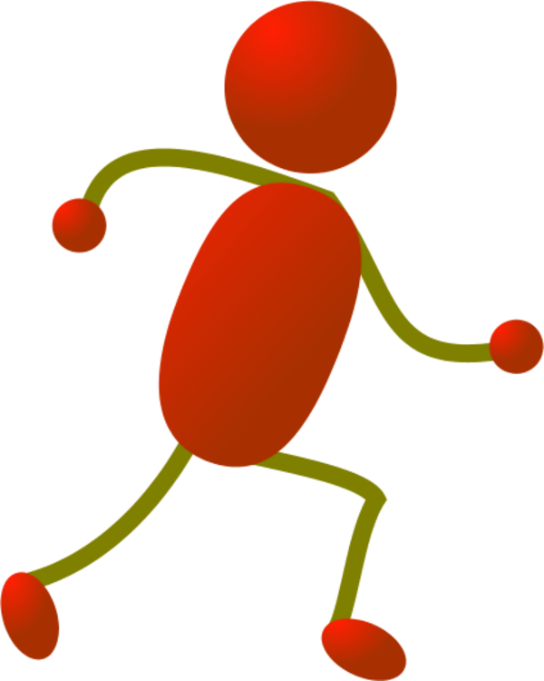 Stick person running clipart free images 7
