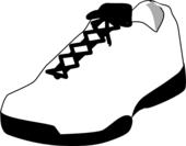 Tennis shoes clipart black and white free 12 - WikiClipArt