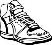 Tennis shoes clipart black and white free 9 - WikiClipArt