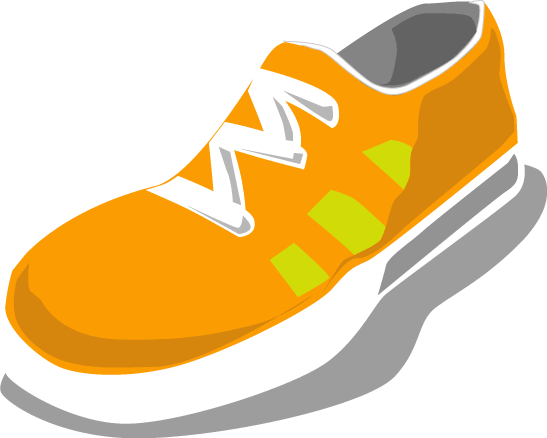 Track shoe running vector art my shoes clip image clipart 2