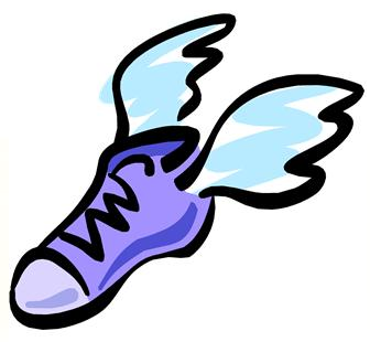 Track shoe track spikes with wings clipart