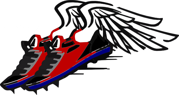 Track shoe with wings clipart 2