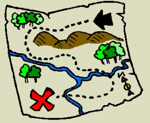 Treasure map clipart 3