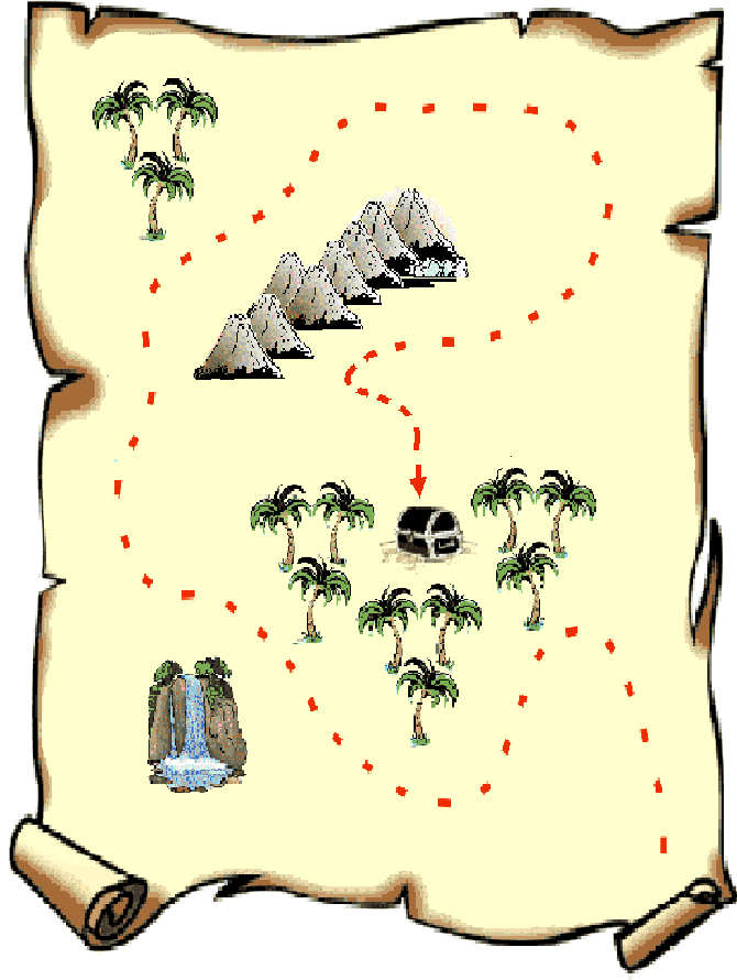 Treasure map clipart 4