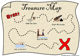 Treasure map clipart 5