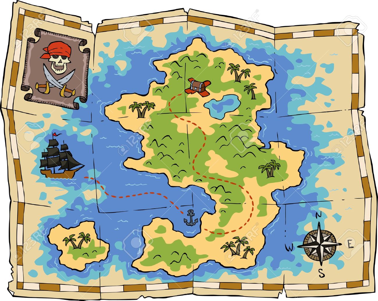 Treasure map treasure island map clipart clipartfest 2