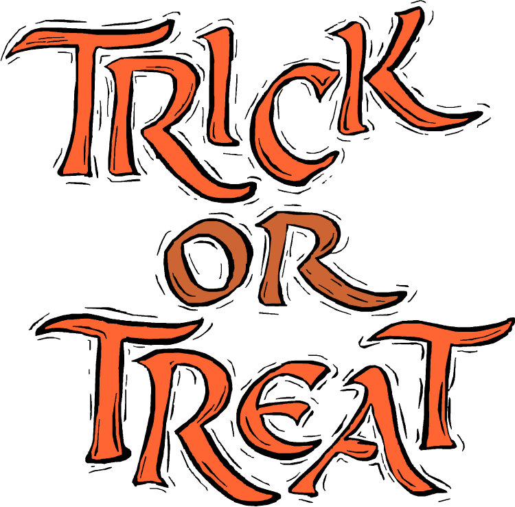 Trunk or treat trick or treat clipart 12