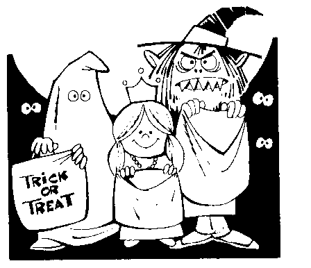 Trunk or treat trick or treat clipart 8