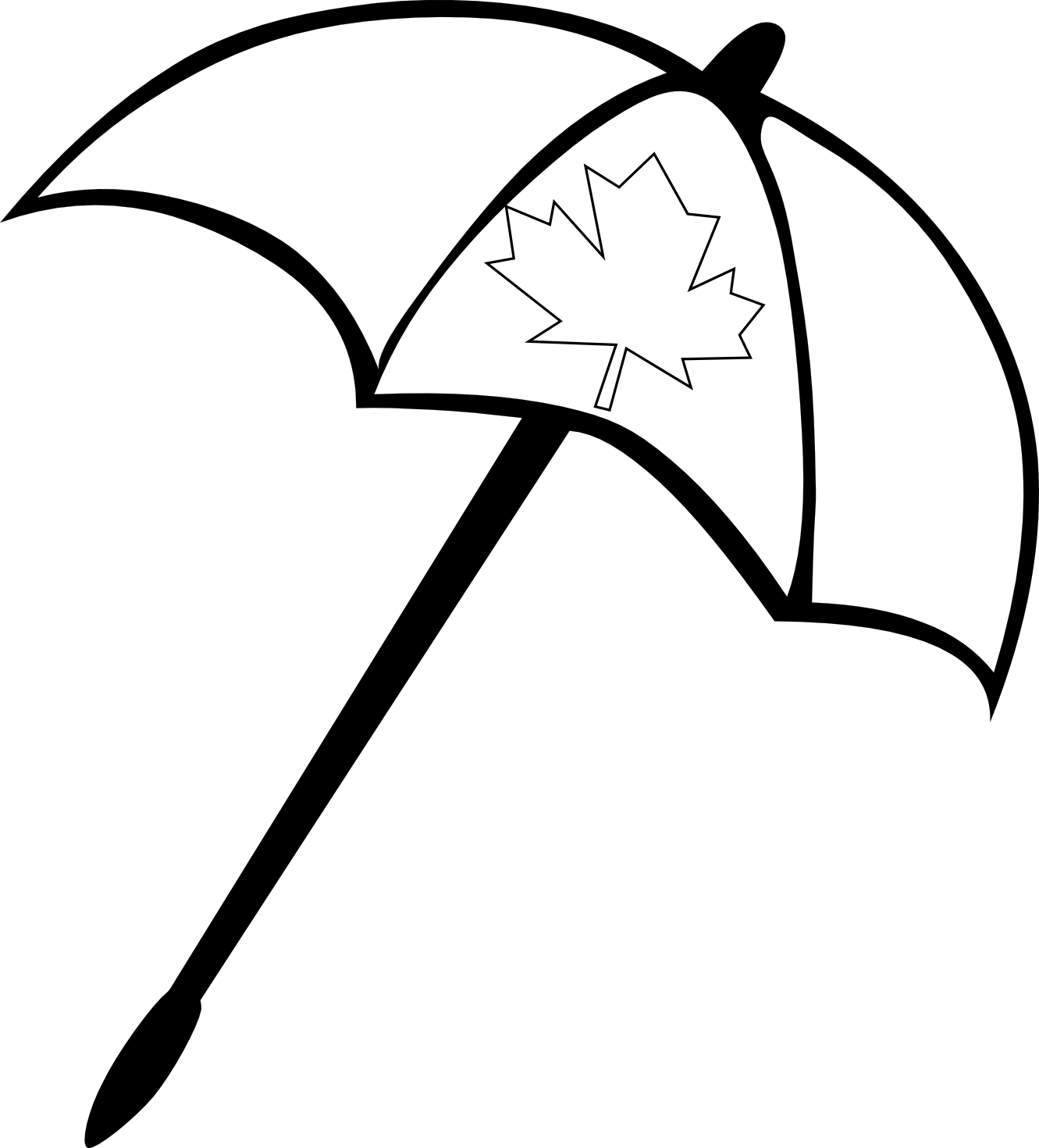 Umbrella  black and white black and white umbrella clipart 2