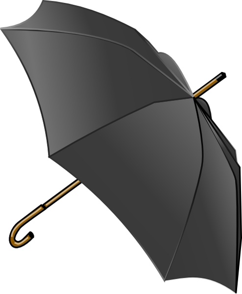 Umbrella  black and white black umbrella clip art free vector in open office drawing svg