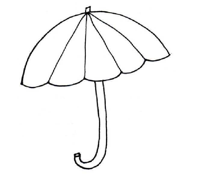 Umbrella  black and white photos of umbrella clip art coloring page 2